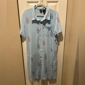 NWT Mad Engine Peace American Style Romper/Jumpsuit , size XL